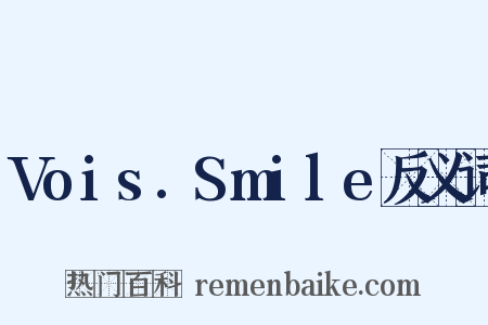 Vois.Smile反义词是什么意思的图片